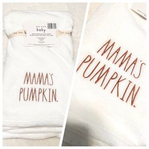 NWT Rae Dunn Baby Plush MAMA’S PUMPKIN Blanket